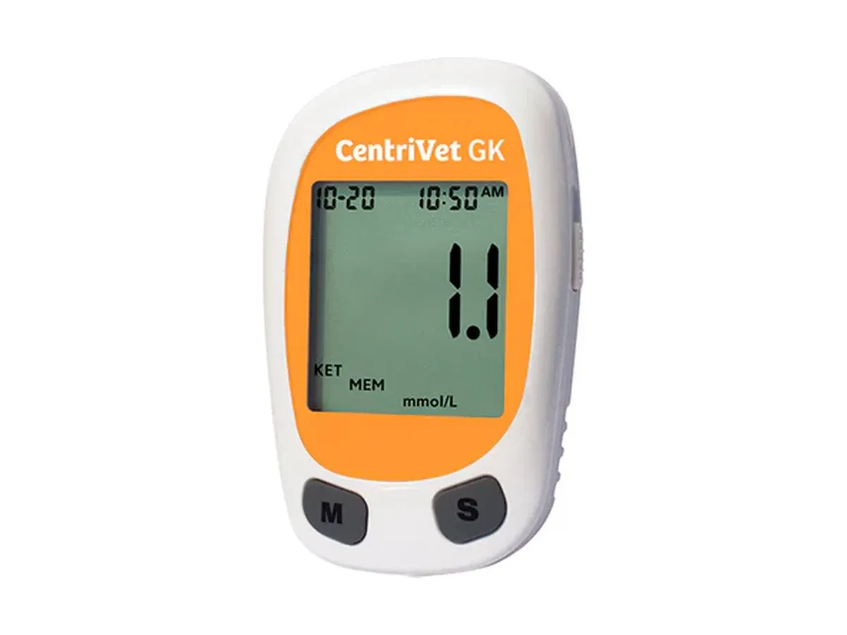 Analizador Analizador Veterinario Centrivet GK — glucosa y cetonas en sangre